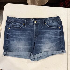 Massimo High Waist Denim Shorts - Classic Blue